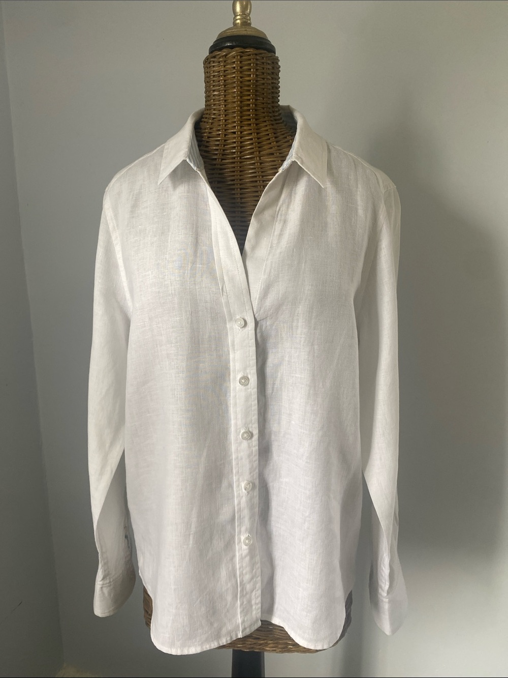 Tommy Bahama White Linen Button-Down Shirt